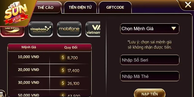 Nạp Tiền Sunwin – Hướng Dẫn Giao Dịch Nhanh Và An Toàn 11 Sunwin Các bước thực hiện nạp tiền Sunwin qua ngân hàng cực kỳ nhanh gọn